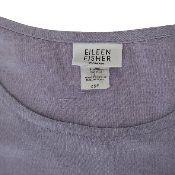 EILEEN FISHER Linen blend midi shift dress sz 2X 2XP petite - Picture 5 of 7